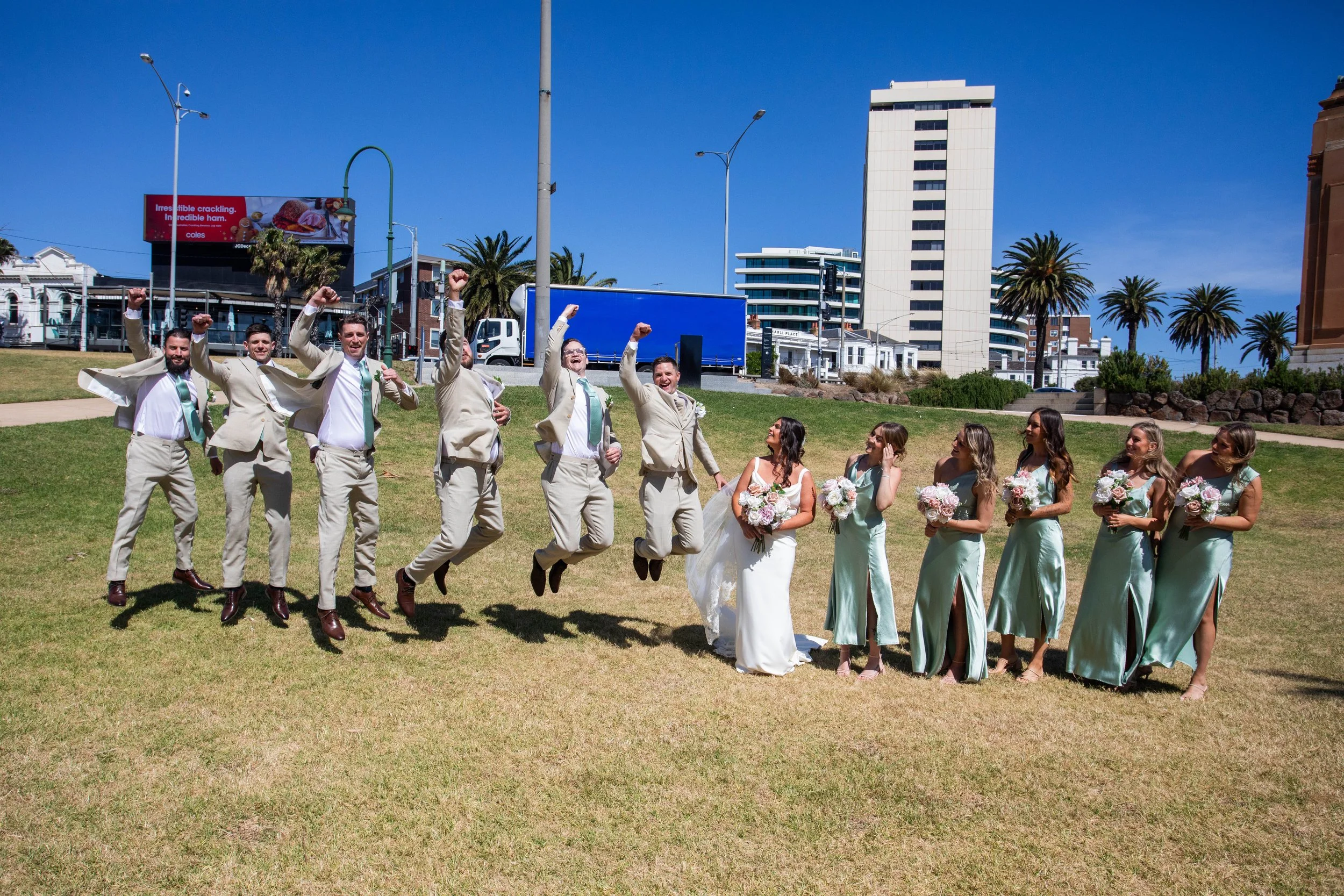 Amy & Matt’s Wedding photos at Catani Gardens in St Kilda