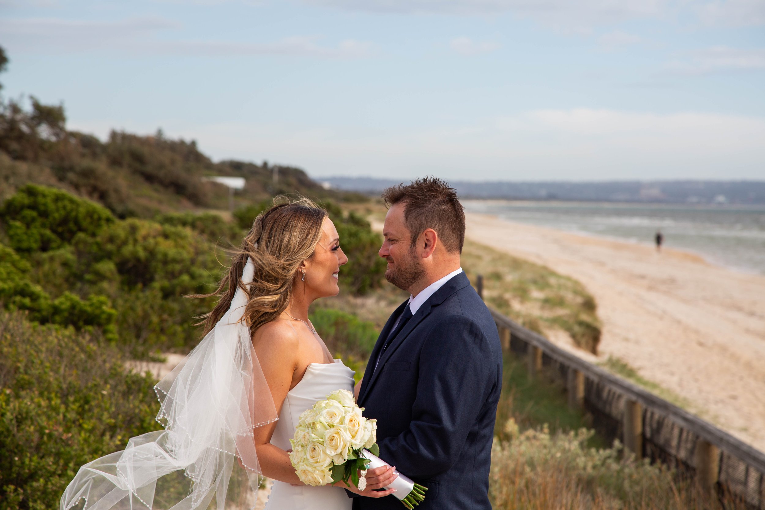 Tara & Scott’s Wedding - Ceremony in Somerville, Photo Shoot in Bonbeach & Reception at Mordialloc Life Saving Club