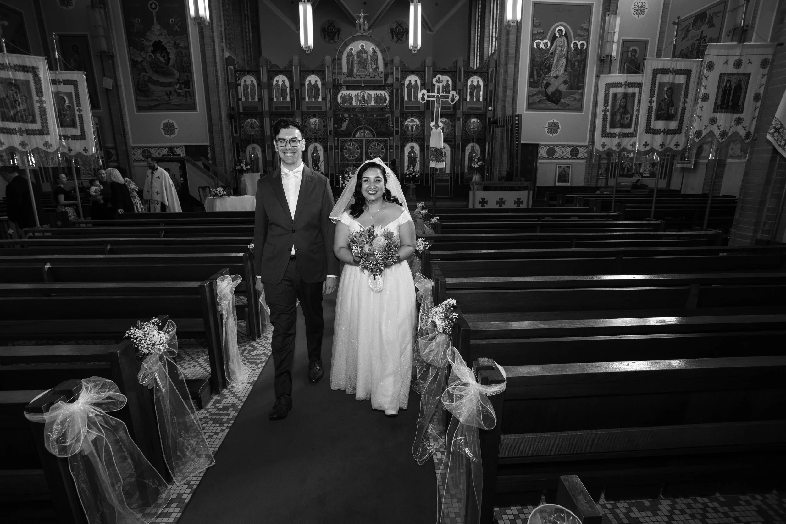 Abha & Andrew’s Wedding - Ceremony Ukrainian Catholic Cathedral of Saints Peter and Paul in North Melbourne