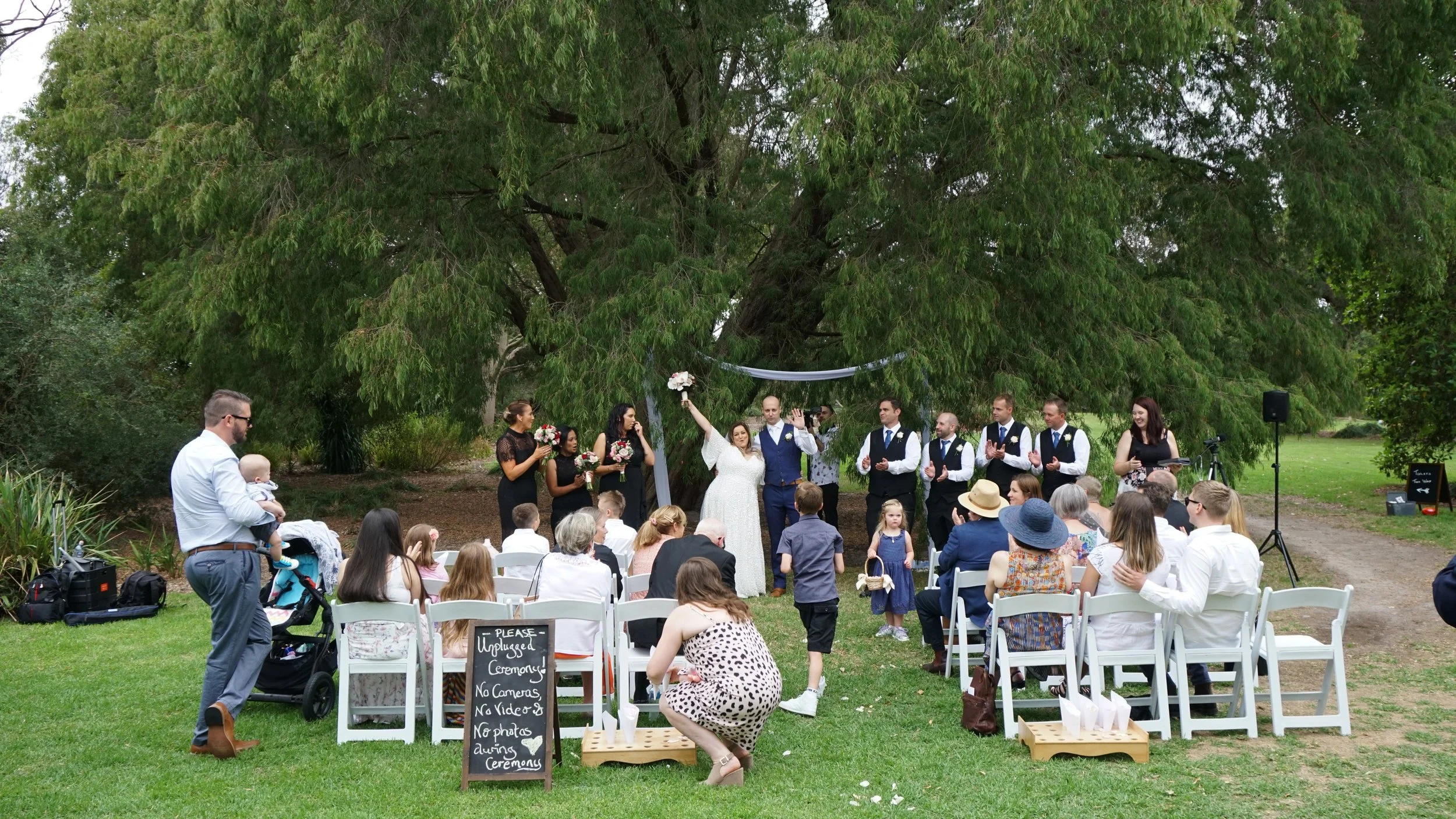 Brooke & Dan's Wedding - Photos at McClelland Sculpture Park & Gallery, Banks Brewery & The Deck, and ceremony at George Pentland Botanic Gardens in Frankston