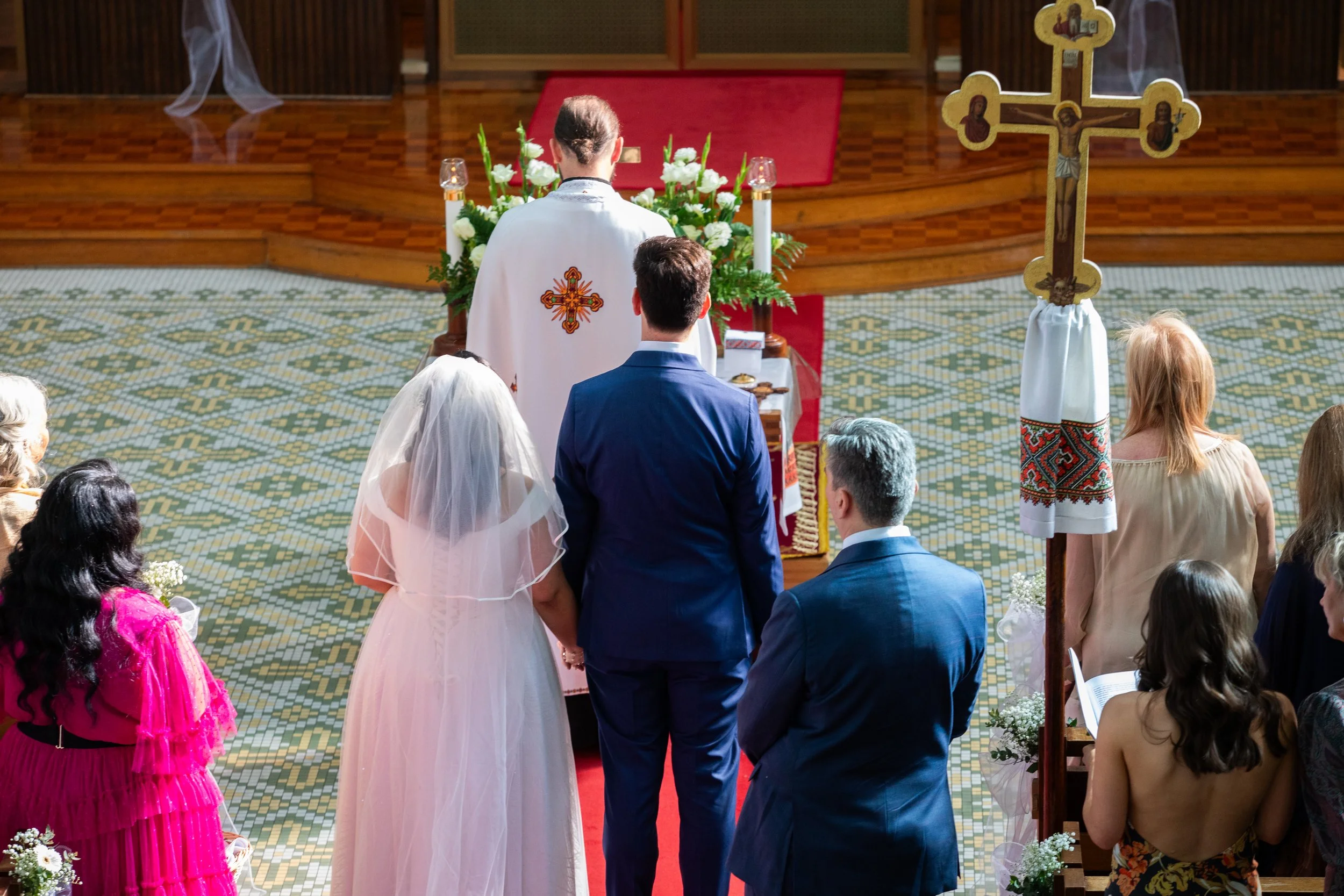 Abha & Andrew’s Wedding - Ceremony at Ukrainian Catholic Cathedral of Saints Peter and Paul 