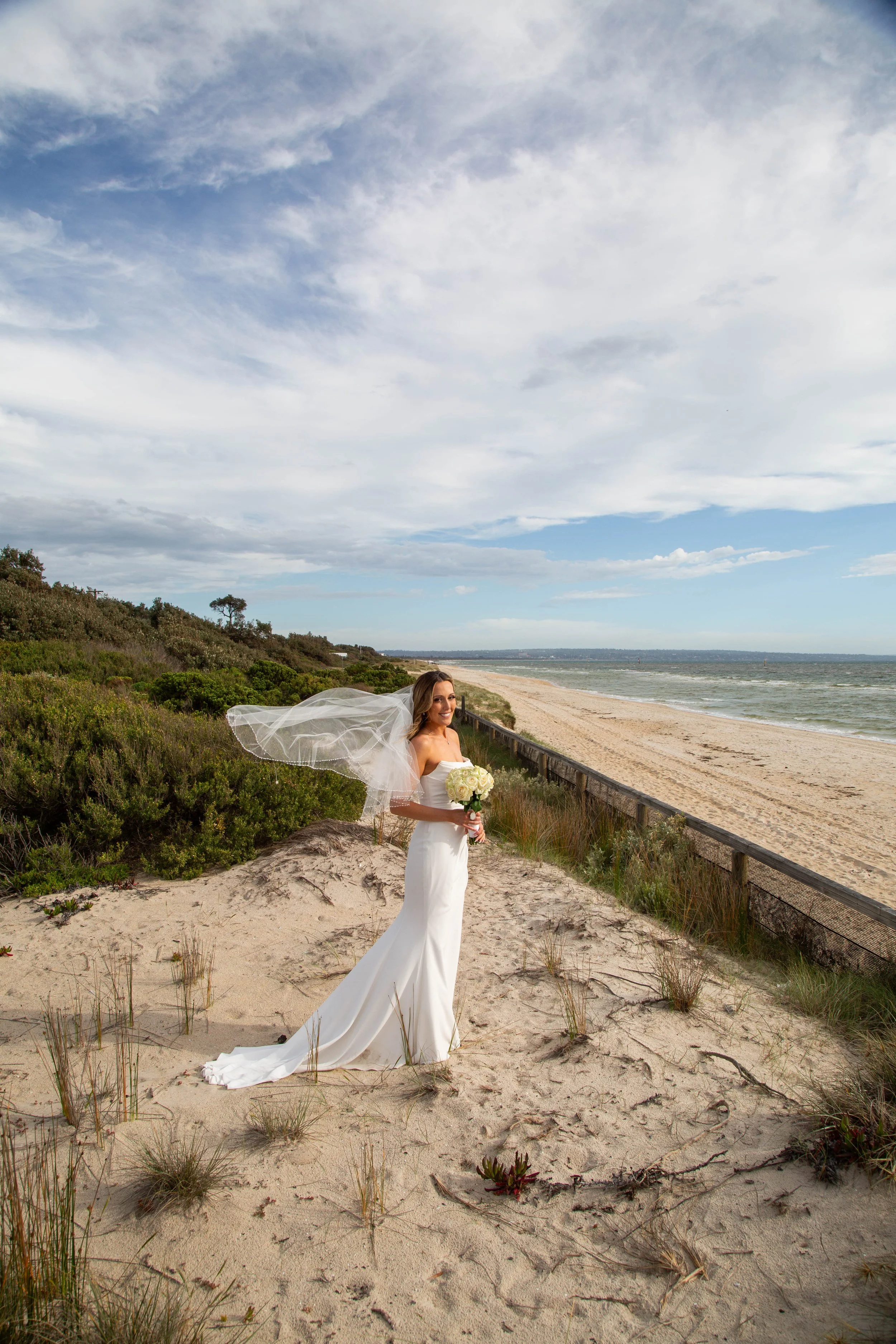 Tara & Scott’s Wedding - Ceremony in Somerville, Photo Shoot in Bonbeach & Reception at Mordialloc Life Saving Club