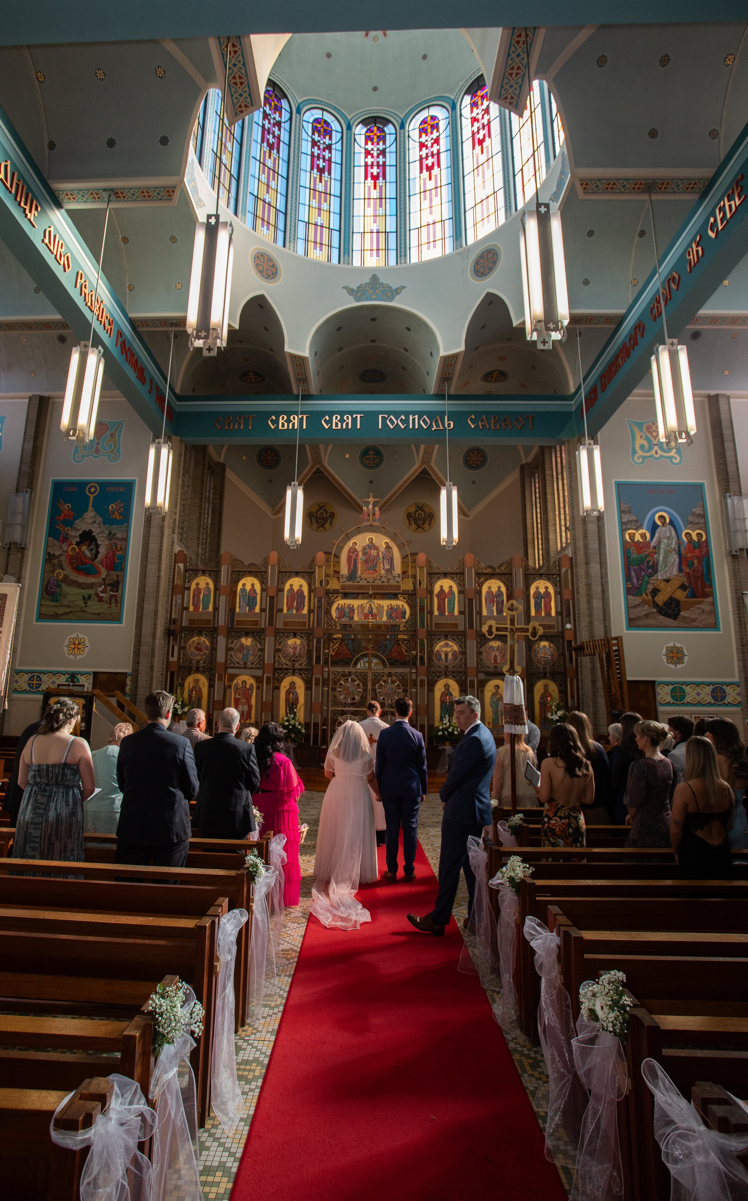Abha & Andrew’s Wedding - Ceremony at Ukrainian Catholic Cathedral of Saints Peter and Paul 