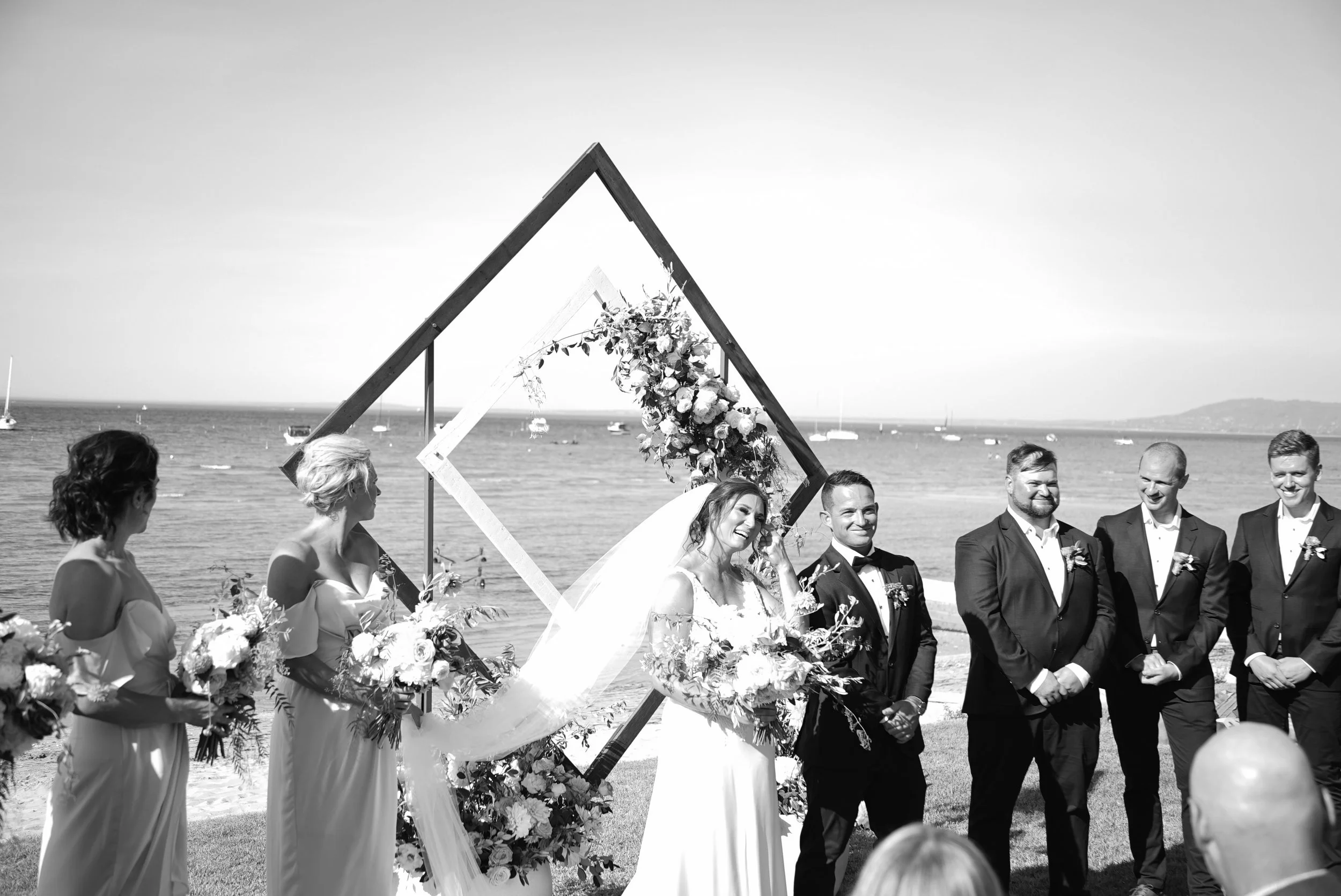 Bec & Tom's Wedding at Blairgowrie Yacht Squadron, Photo Shoots at Rye Foreshore, Rye Beach & Rye Ocean Beach 