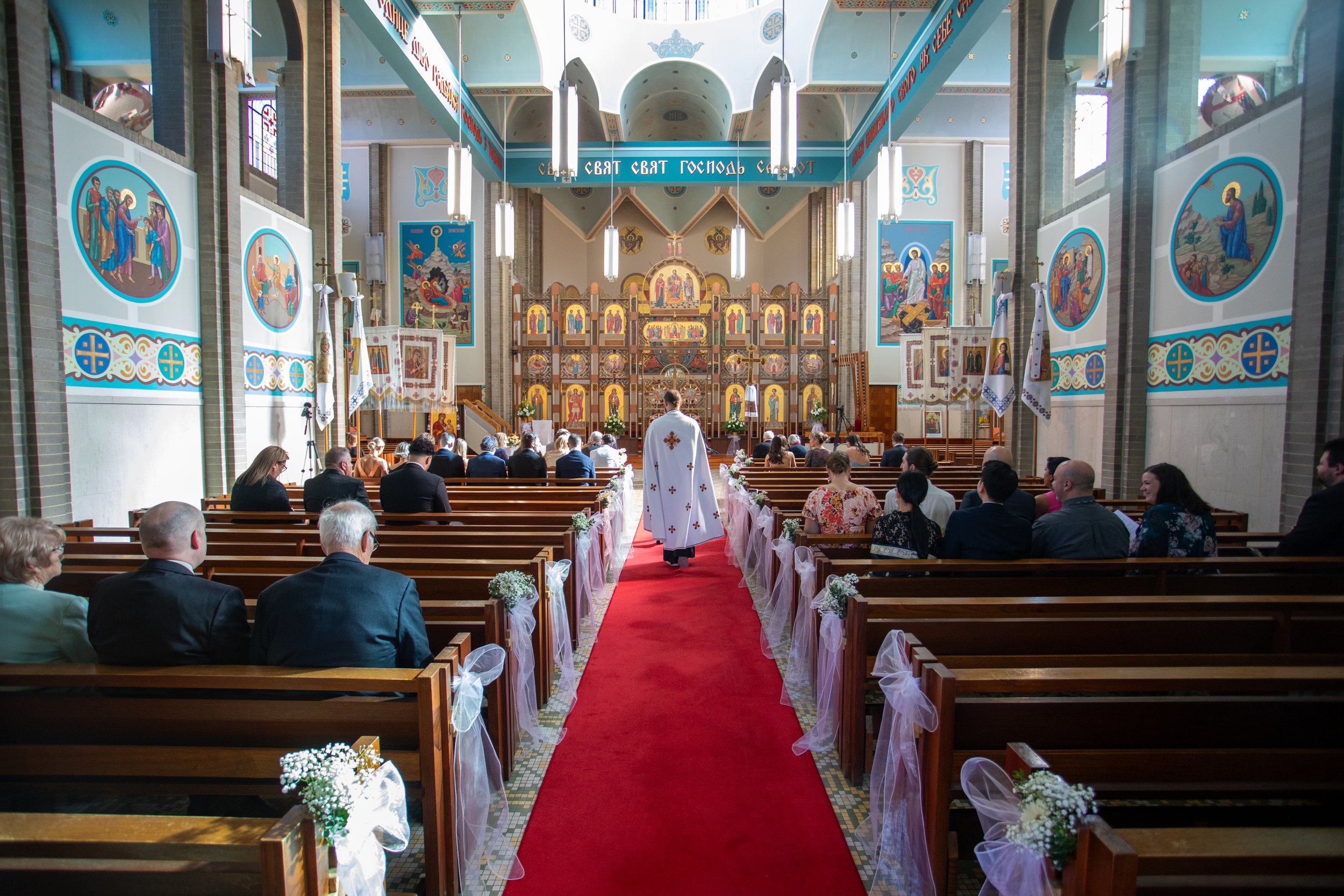 Abha & Andrew’s Wedding - Ceremony at Ukrainian Catholic Cathedral of Saints Peter and Paul 