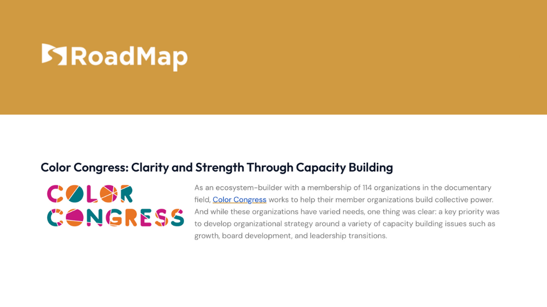 Roadmap Consulting spotlight - Color Congress: Clarity and Strength Through Capacity Building