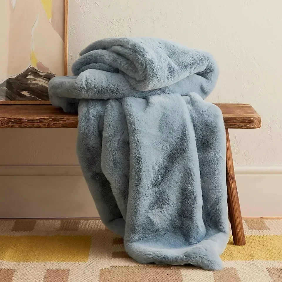 Faux Fur Throw Blanket