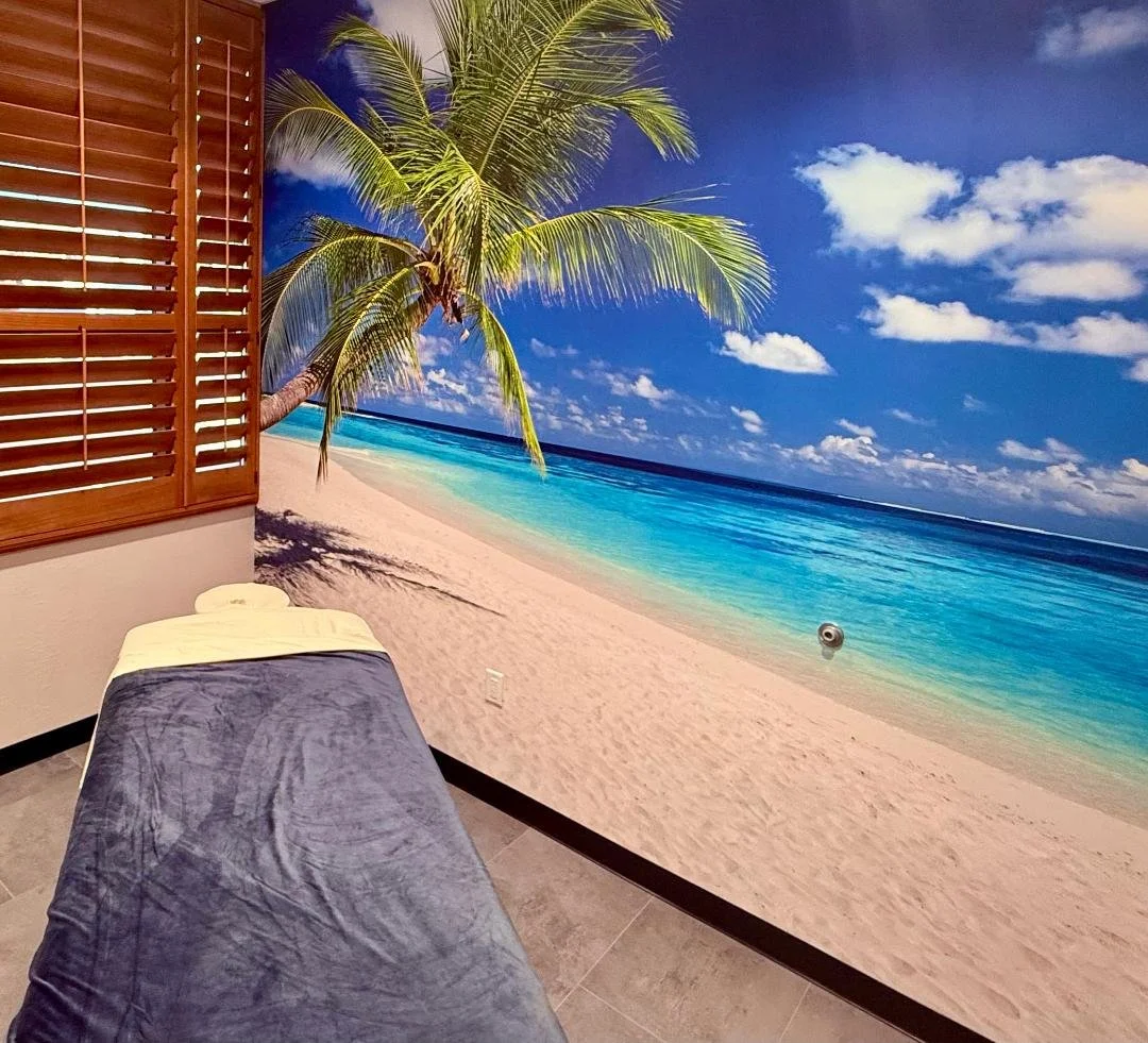 The Beach massage therapy room at The Nature of Health in Gilbert, AZ