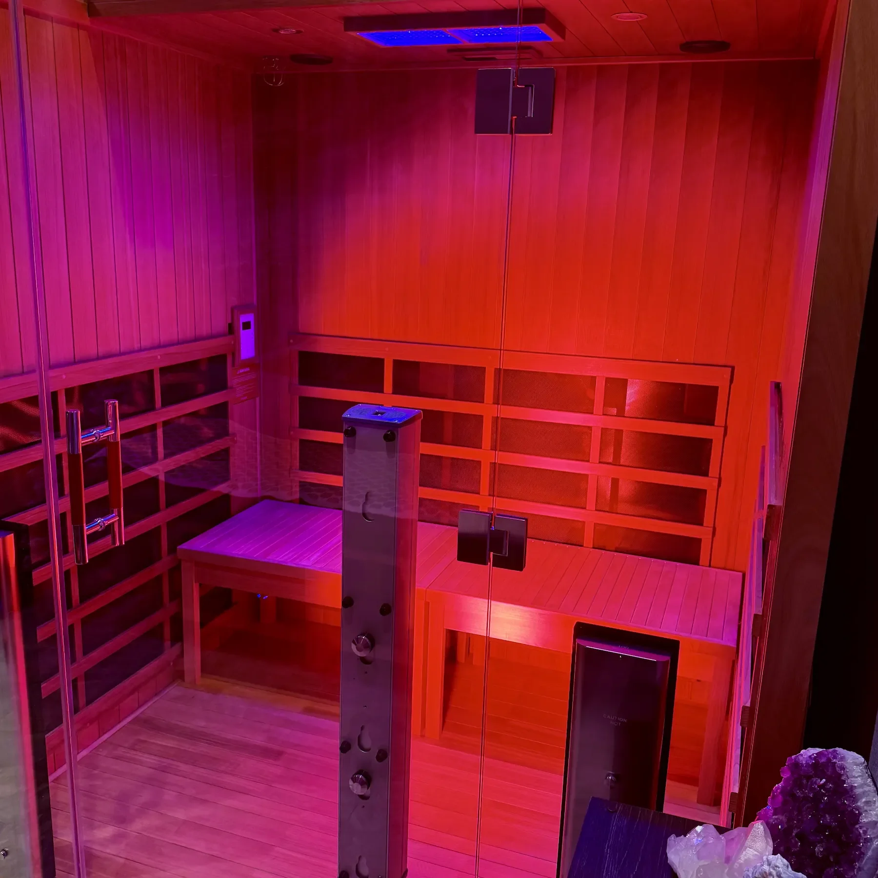 Clearlight infrared sauna with chromotherapy and red light therapy at The Nature of Health in Gilbert, AZ