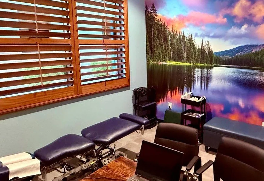 The Lake chiropractic treatment room at The Nature of Health in Gilbert, AZ
