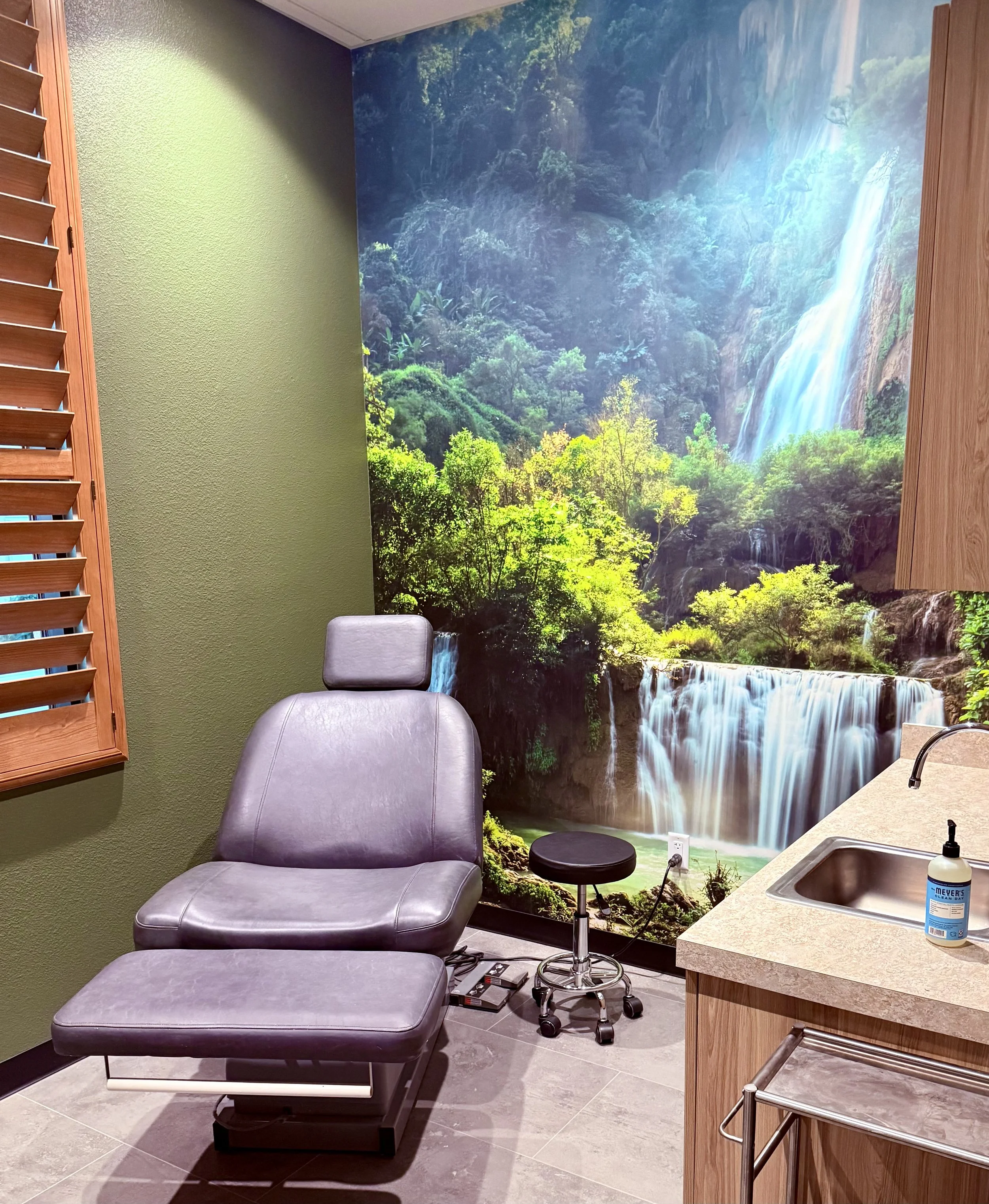 The Rainforest medical treatment room at The Nature of Health in Gilbert, AZ