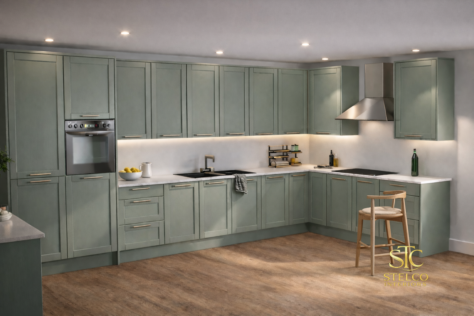 Modern sage green kitchen design.png