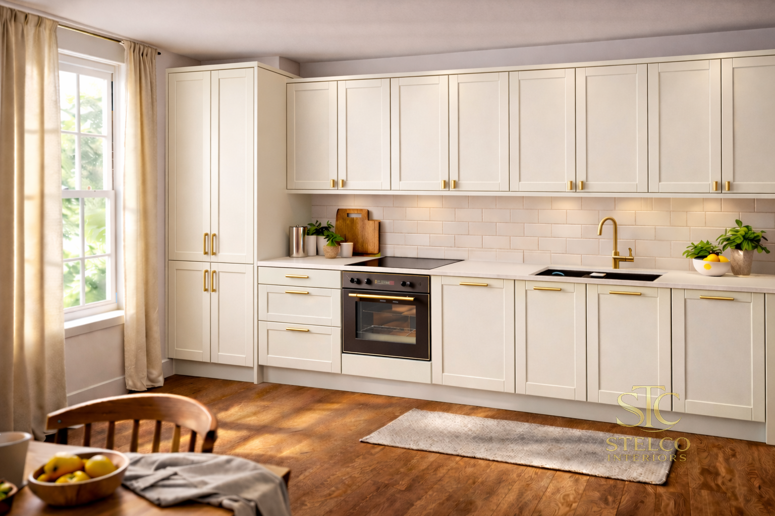 Modern kitchen with ivory cabinets and lemons.png