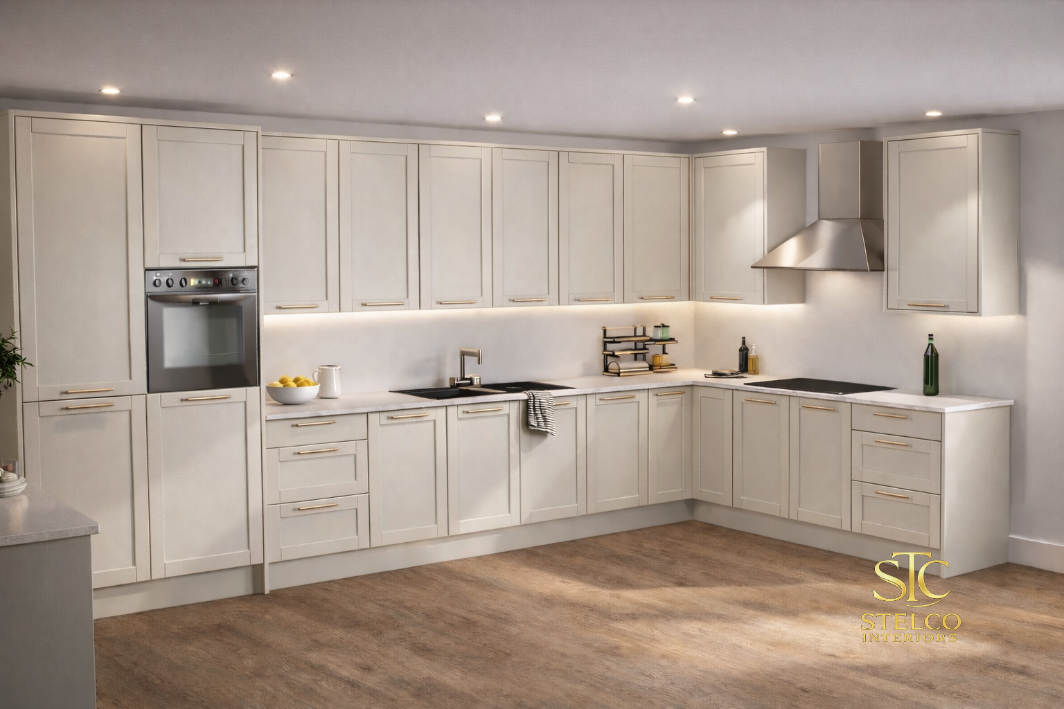 Modern ivory kitchen with brass accents.png