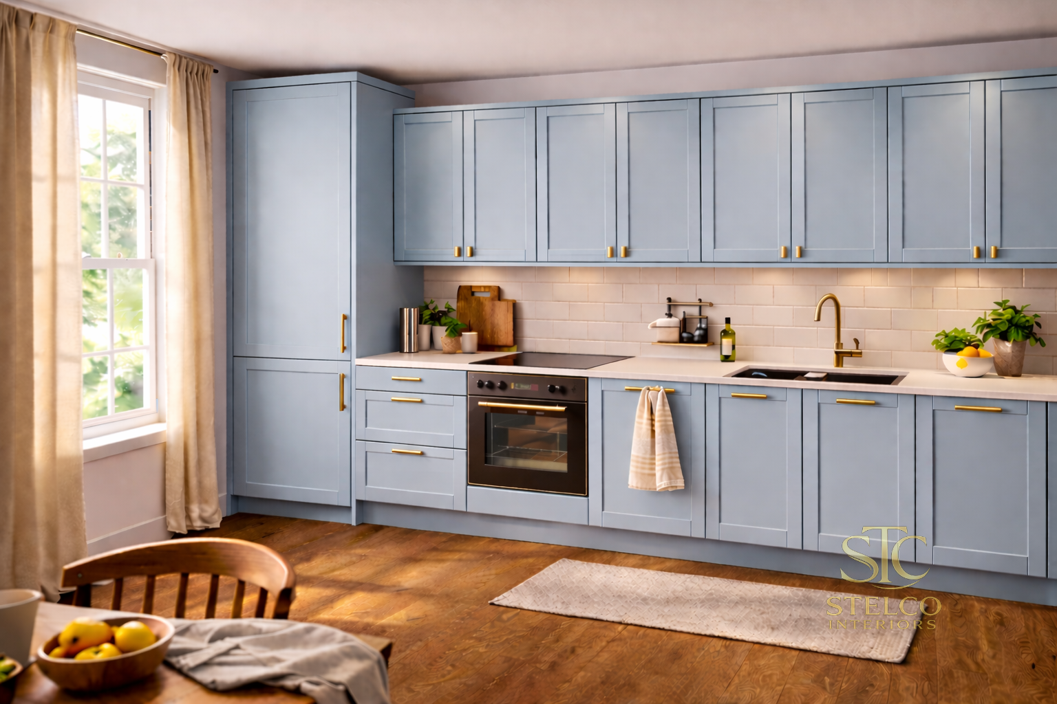 Modern kitchen with light blue accents.png