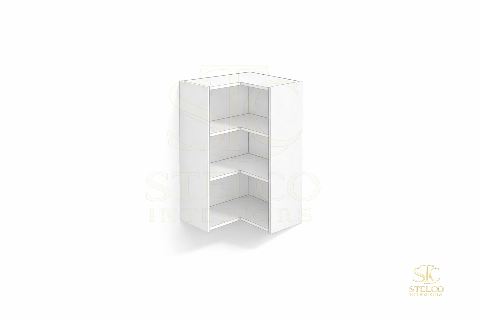 650 L Shaped Corner Wall Unit (900H)