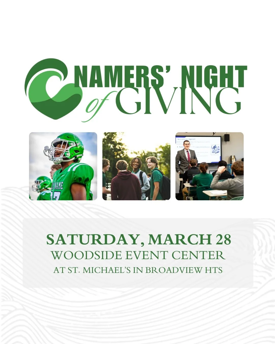 We&rsquo;re excited to announce Namers&rsquo; Night of Giving, Holy Name High School&rsquo;s annual signature fundraiser. This special event brings together our community to support student programs, scholarships, and the mission that has shaped gene