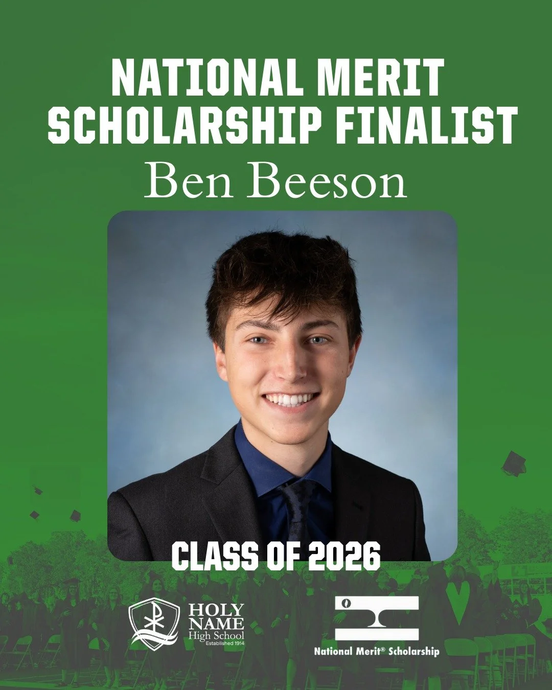 Huge congratulations to Ben Beeson on being named a National Merit Scholarship Finalist &mdash; one of the most prestigious academic honors a high school student can earn in the United States. 🏆📚

Each year, about 1.5 million students enter the com