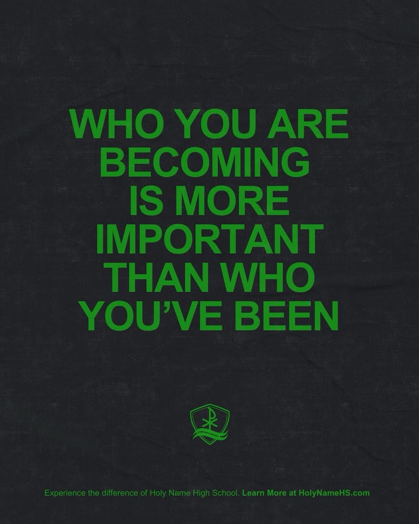 Who you were doesn&rsquo;t define you.

At Holy Name, we&rsquo;re more focused on who you&rsquo;re becoming--because growth, grit, and grace matter more than your past.

Experience the difference at HolyNameHS.com

#DifferentHere🌊 #HolyNameHighSchoo