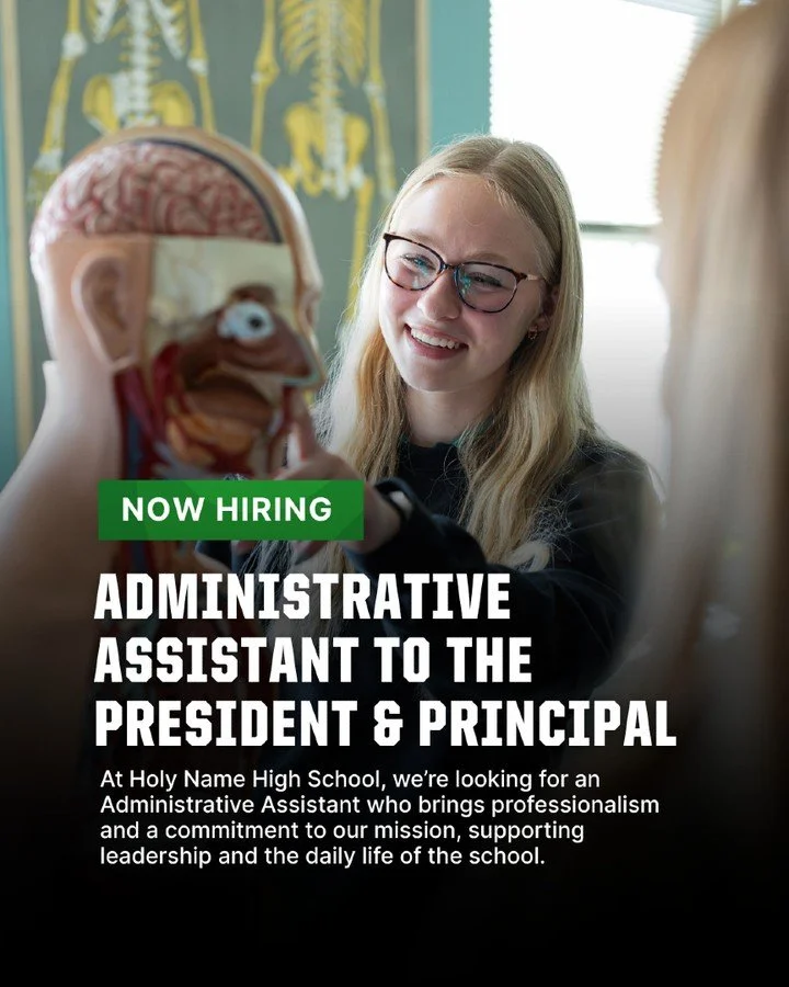 Join our amazing team at Holy Name High School--share with someone who should be part of it.

Click below to learn more:
https://shorturl.at/M7YHB