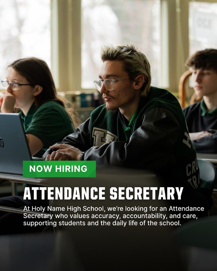 Join our amazing team at Holy Name High School--share with someone who should be part of it.

Click below to learn more:
https://shorturl.at/kmWDg