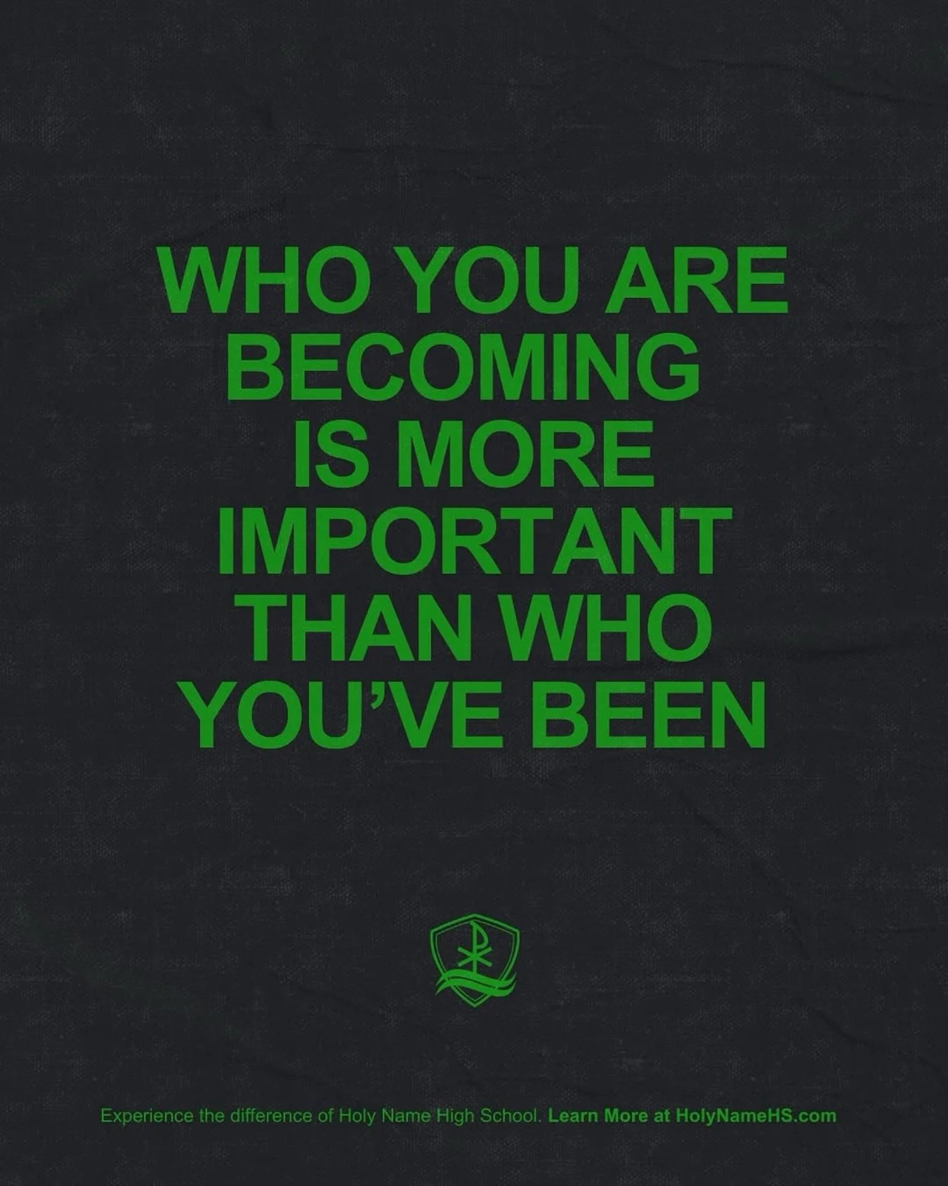 Who you were doesn&rsquo;t define you.

At Holy Name, we&rsquo;re more focused on who you&rsquo;re becoming--because growth, grit, and grace matter more than your past.

Experience the difference at HolyNameHS.com

#DifferentHere🌊 #HolyNameHighSchoo