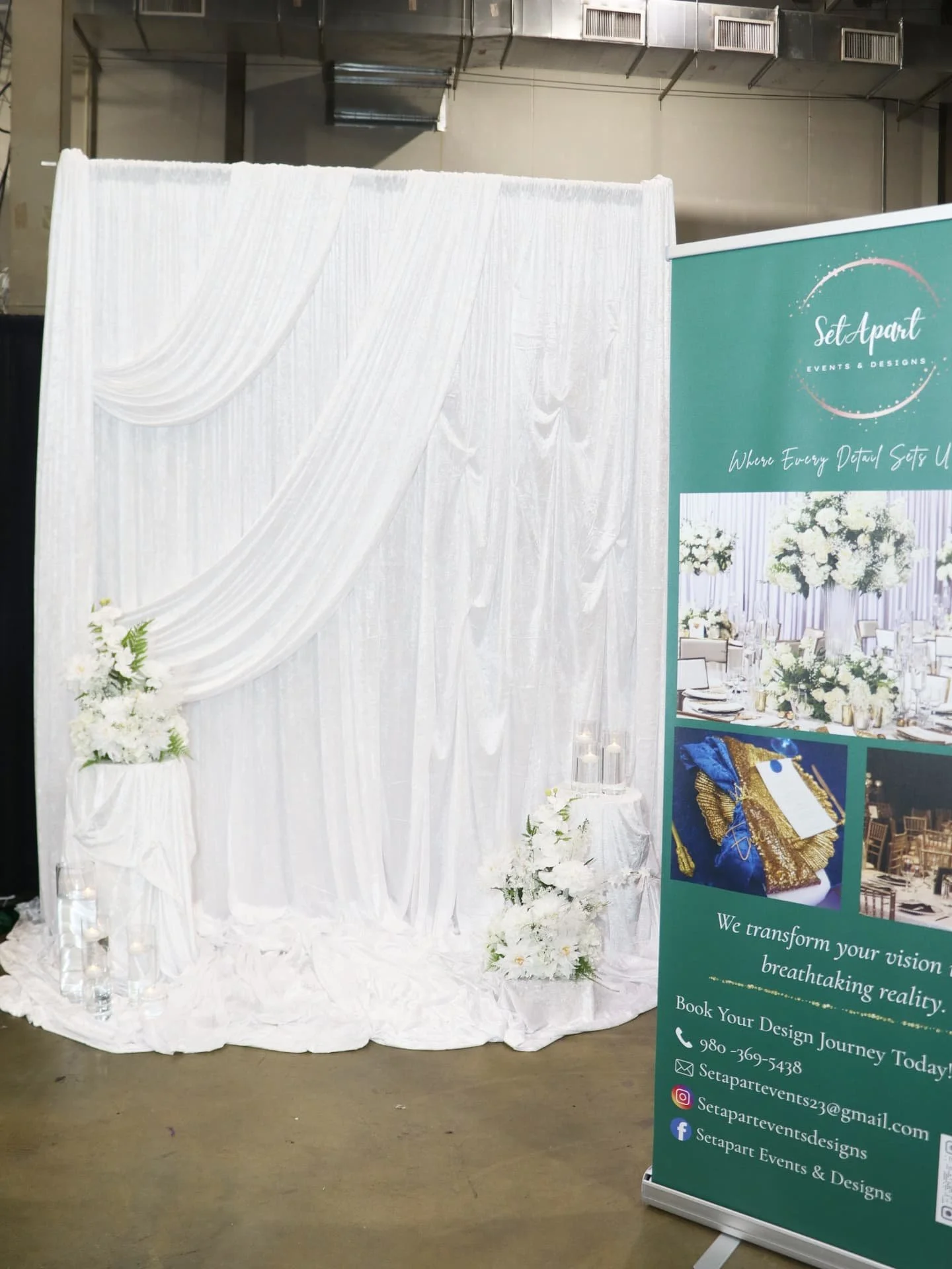 Minimalist in color, maximalist in elegance. Our Baroque Draping in white velvet is redefining soft luxury with its dramatic folds, rich texture, and elevated flow. 🤍

This backdrop is perfect for:
💍 Wedding altars
👰🏾 Bridal portraits
💫 Luxury p