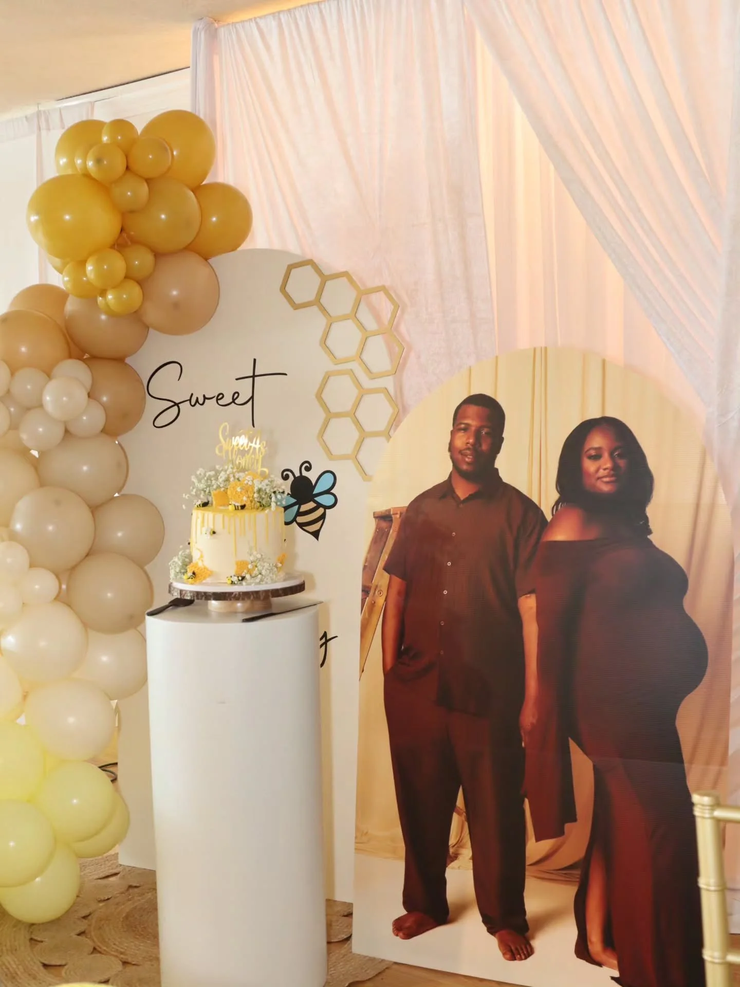 This one right here? 
Pure gold. Pure joy. Pure &ldquo;Sweet As Honey.&rdquo;

The Thomas family baby shower was everything it was supposed to be; warm, intentional, family-centered, and full of love. From the honeycomb details and velvet textures to