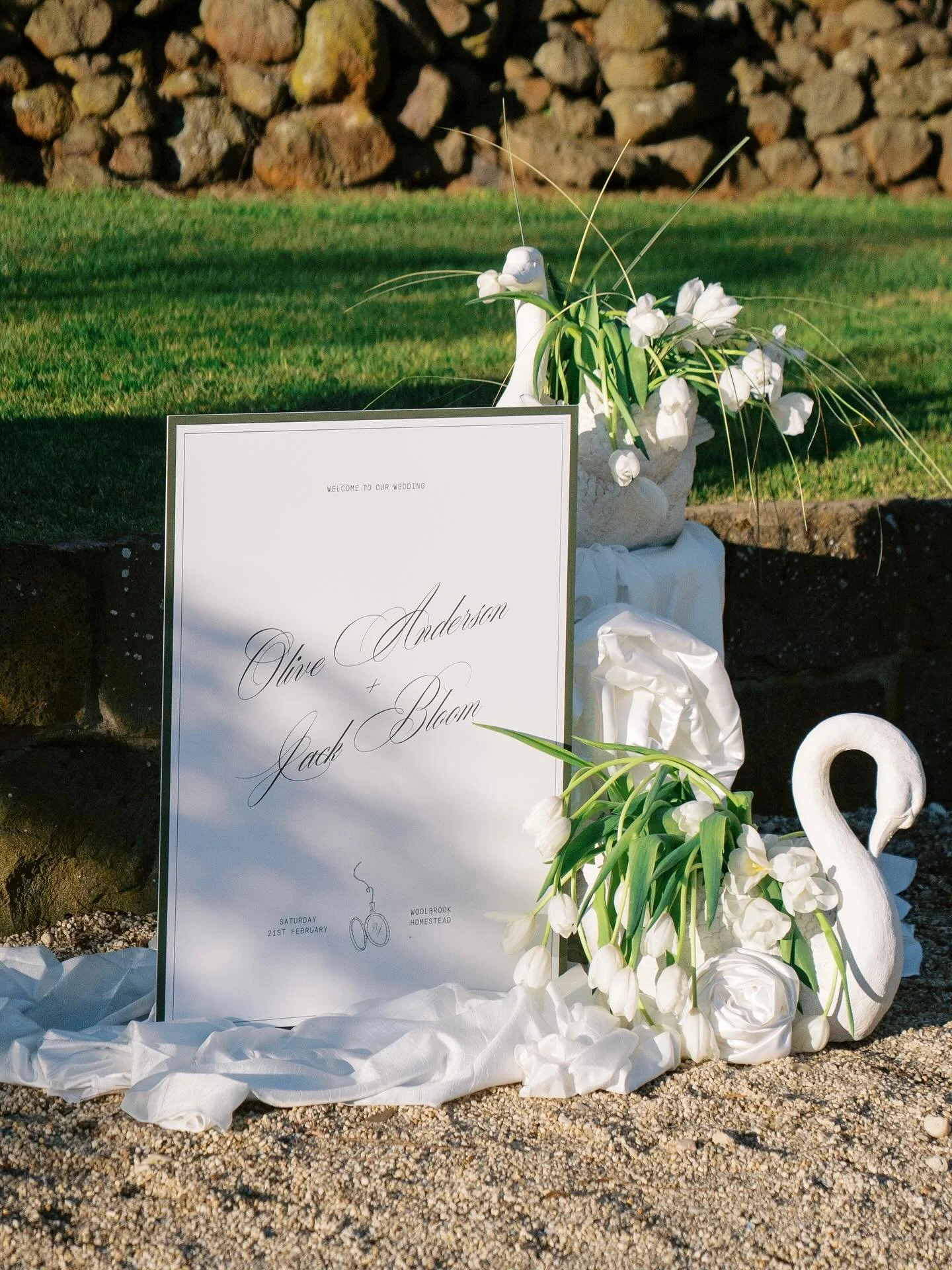 The Secret Soir&eacute;e editorial 🤍 
Introducing our newest semi custom collection, The Fable Collection. Romantic and refined, featuring flowing typography with soft linear illustrations.
Available now, and officially launching when our new websit