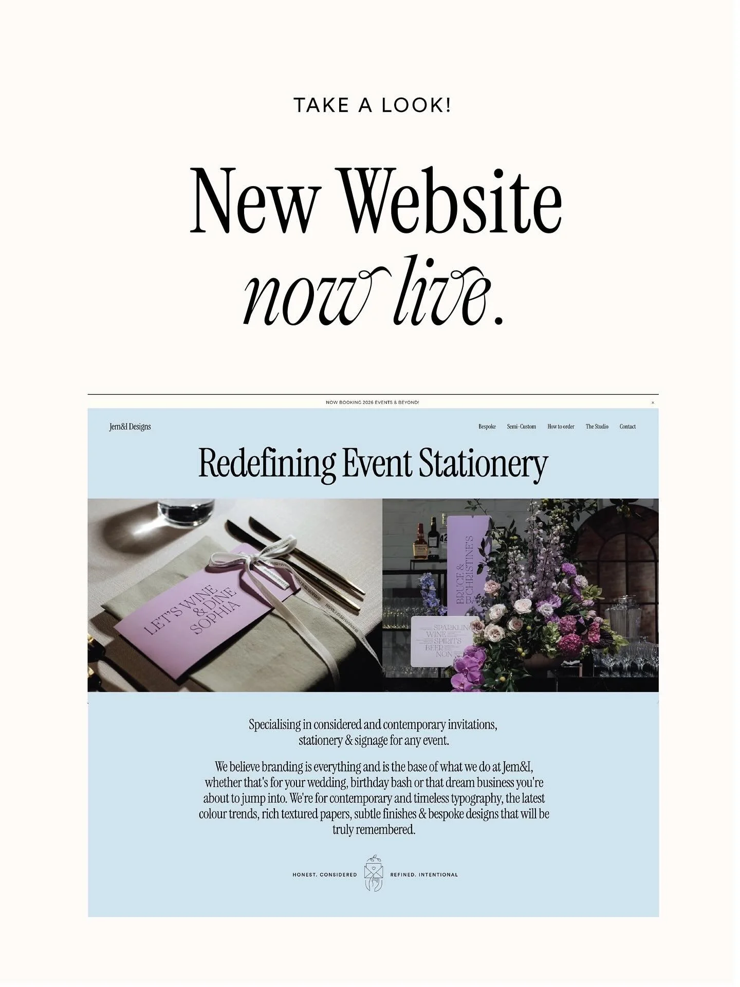 It&rsquo;s finally here! Our new website is live - go and check it out 👀

We have 2 new collections - The Fable Collection and the Shape Collection ready for this seasons events, and The Riviera Collection launching during November.

Every Semi-Cust