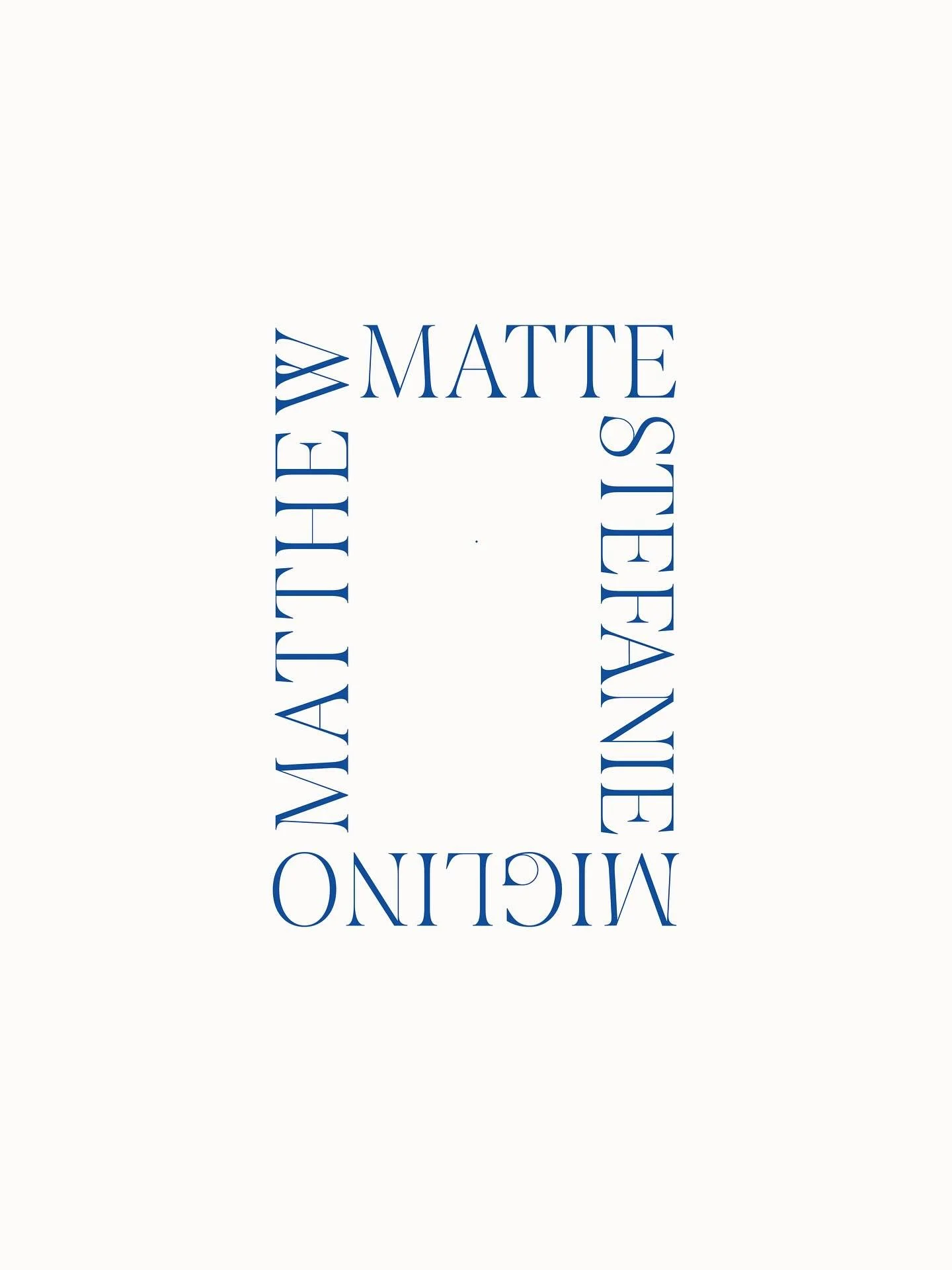 A unique typographic lock up for Stef and Matt 💙

#bespokedesign #invitationdesign #bespokeinvite #envelopedesign #returnenvelope #bespoke #invites #invitedesign #bespokeinvitation #moderndesign #monogram #typography