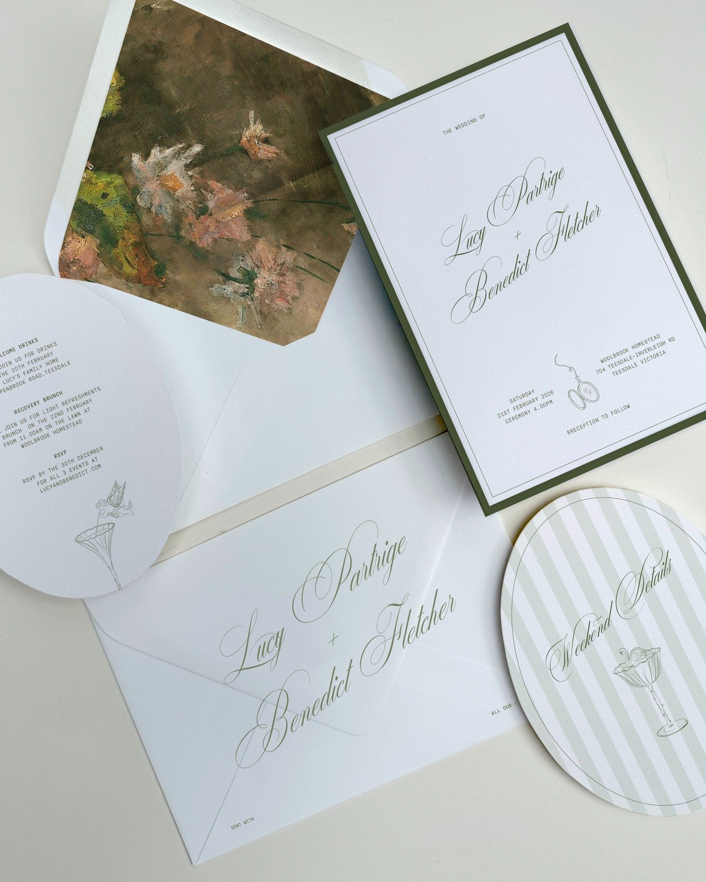 For Lucy &amp; Bene, from our Fable Collection

#semicustomdesign #invitationdesign #invites #invitedesign #invitationsuite #moderndesign #modernwedding #illustrations #swanillustration #cupidillustration #gardenwedding #engaged
#welcomesign #wedding