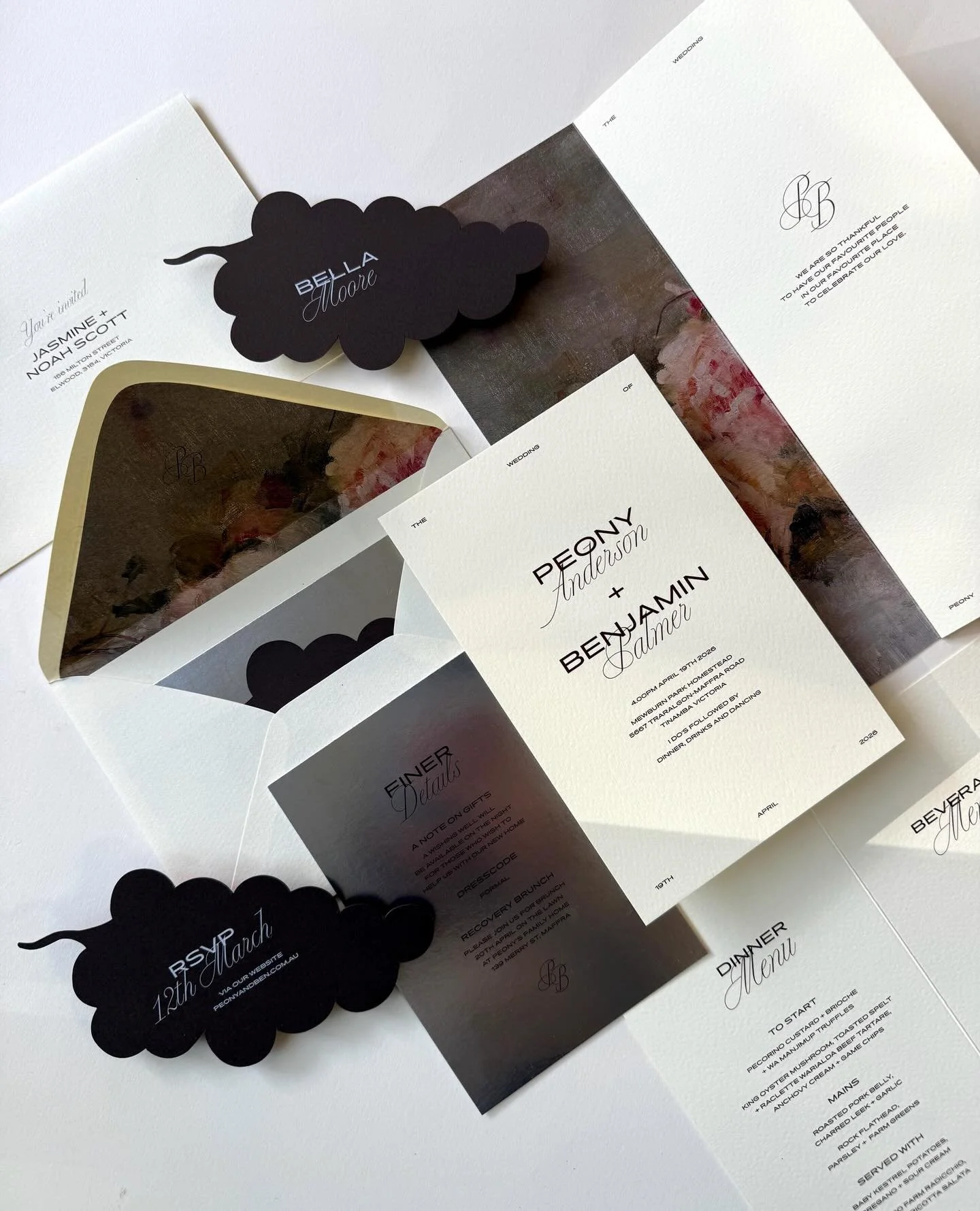 Current colour palette obsession - chocolate brown, silver and ivory 🤎

Invitation suite and Stationery Design @jemandi_designs
Printing @smadadesignandprint
Concept &amp; styling @etc.eventstyling
Venue @mewburnpark