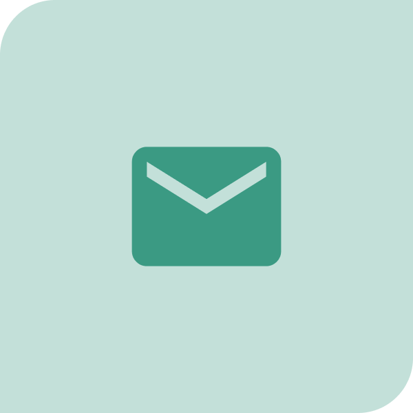 An abstract teal-colored shape with rounded edges and a small part cut out of the lower right corner.