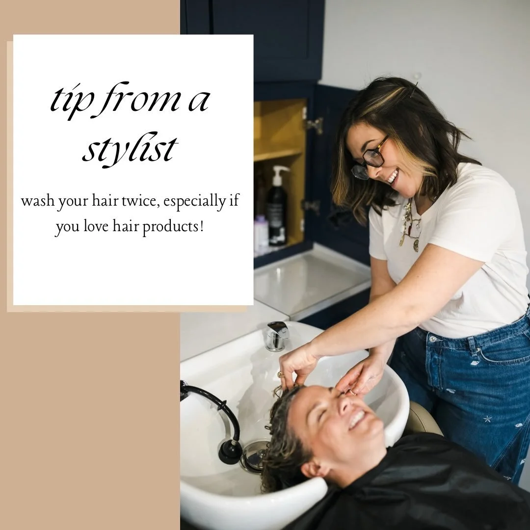 If you&rsquo;ve been piling on the dry shampoo, this one is for you!

Think of your shampoo routine like your laundry. We need a &ldquo;pre-rinse&rdquo; and then a second shampoo with a good lather to ensure the detergents are cleaning your hair. If 