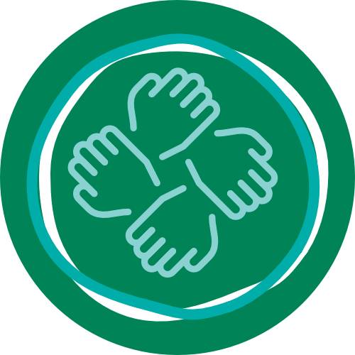 A dark green icon representing Valley's value of Committed. 