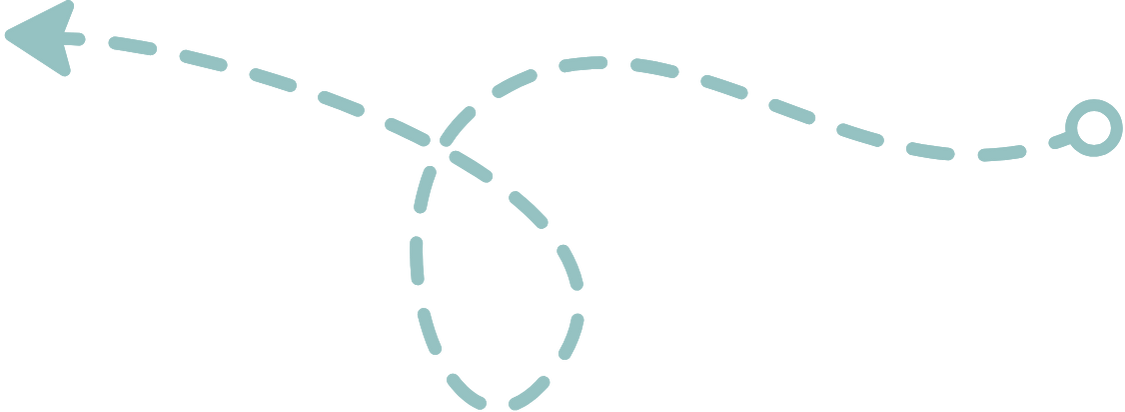 Dotted guide path forming a shape with an arrow pointing left, a cross, a small circle, and dashed lines, illustrating the unique pathway to independence offered by Valley’s tailored disability supports in the Mid‑North Coast region.