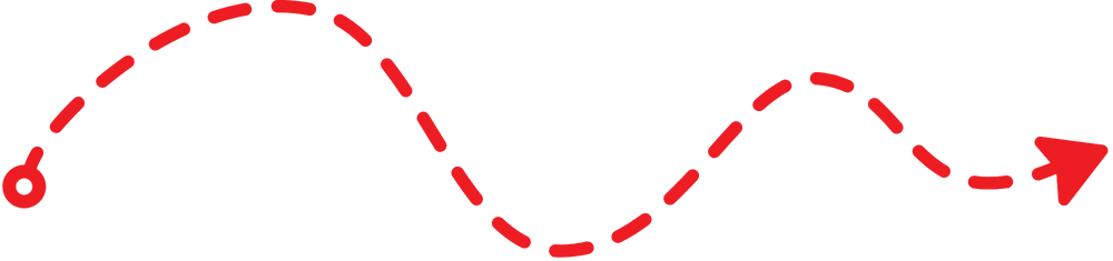 A red dashed arrow zigzagging across a transparent background, a graphic showing how Valley’s disability‑support services empower independence for residents of Forster and surrounding areas.