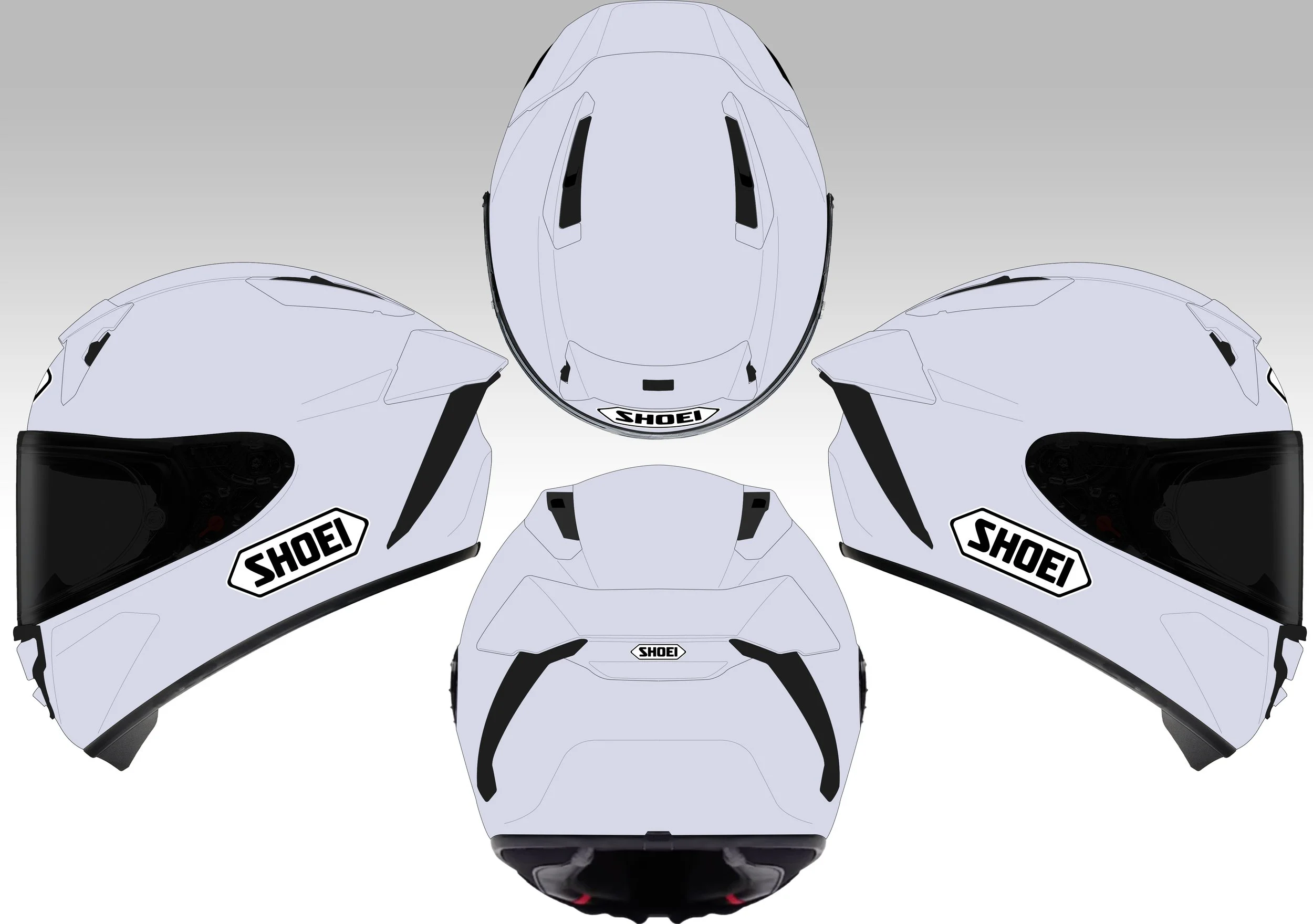 SHOEI X-FIFTEEN STANDARD TEMPLATE