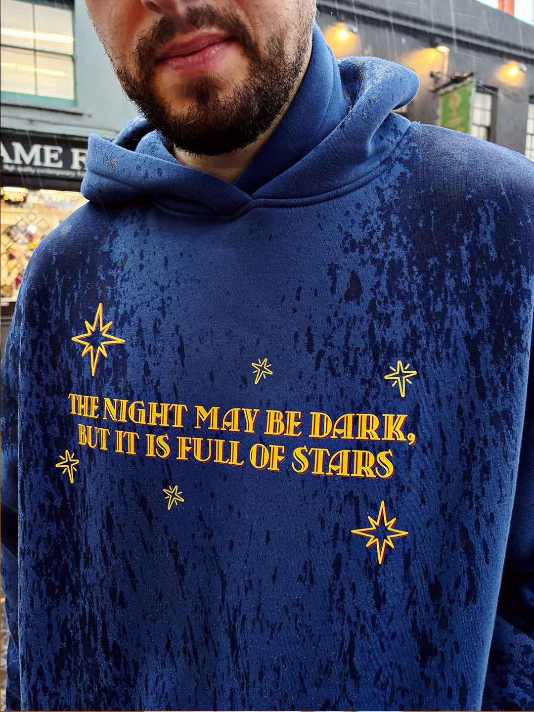 “The night may be dark...” - Blue Hoodie ( 50% profit is going to Ukrainian air defence)