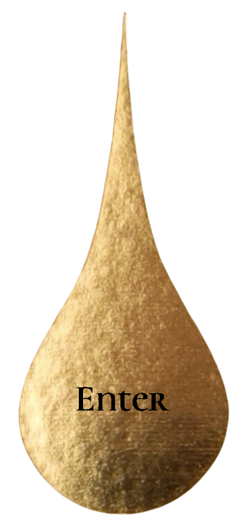 Gold ornament with the word 'Enter' written on it.