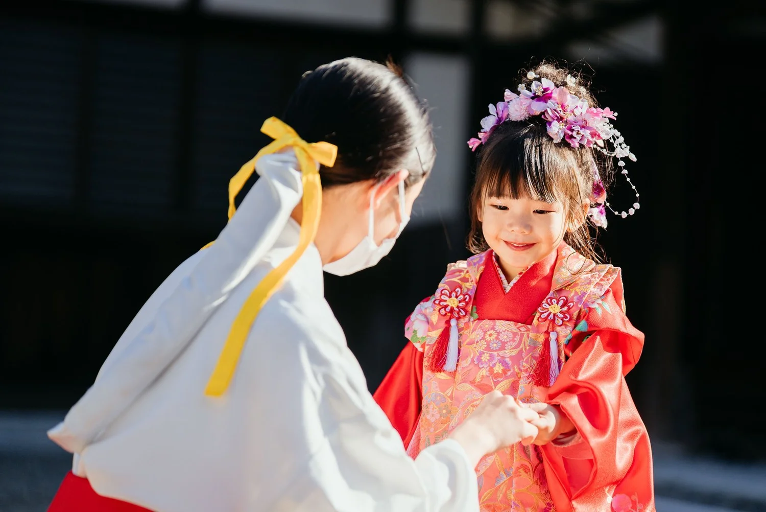 七五三 巫女さんとお子様