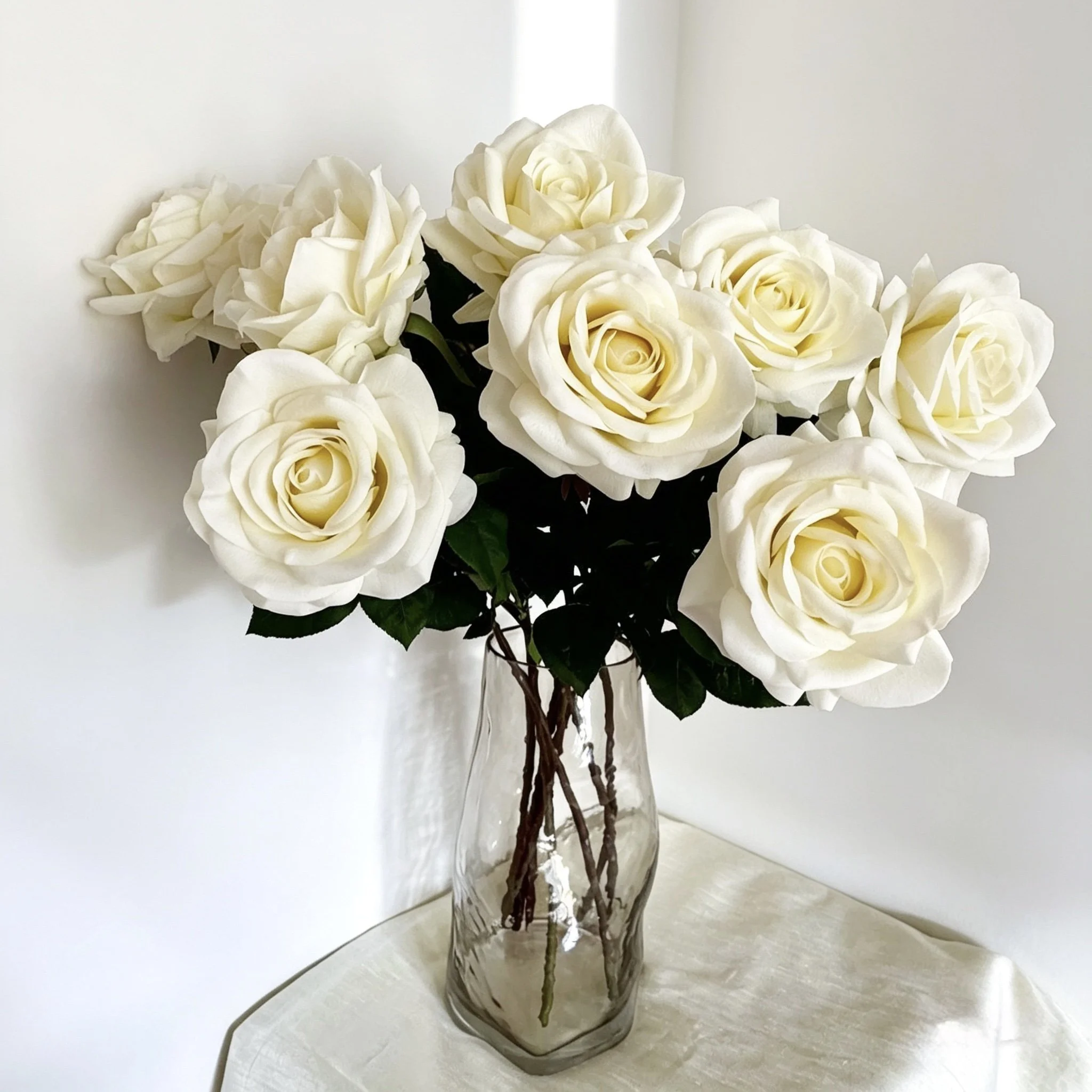 Real Touch White Avelanche Rose