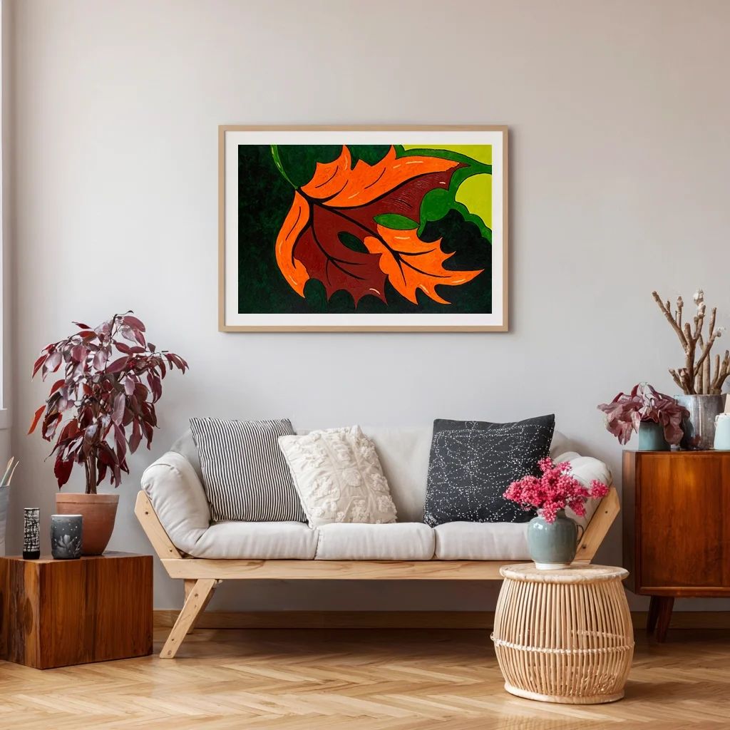 Orange Leaf Still Life Wall Art