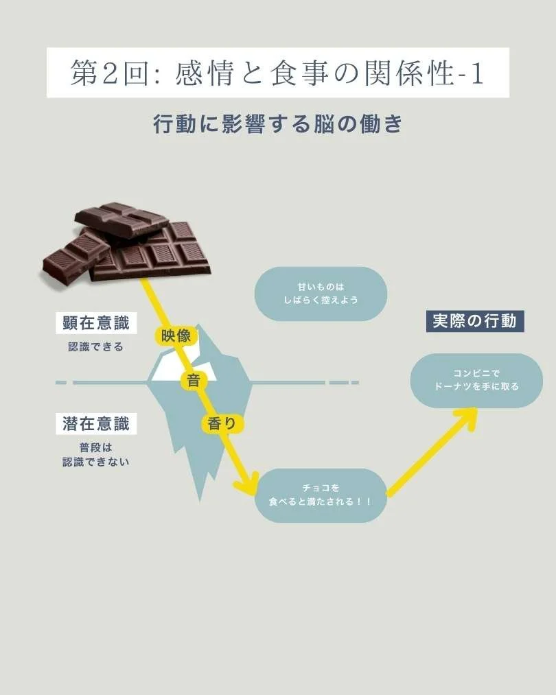 実際に使う教材:感情と食事の関係性 脳の反応