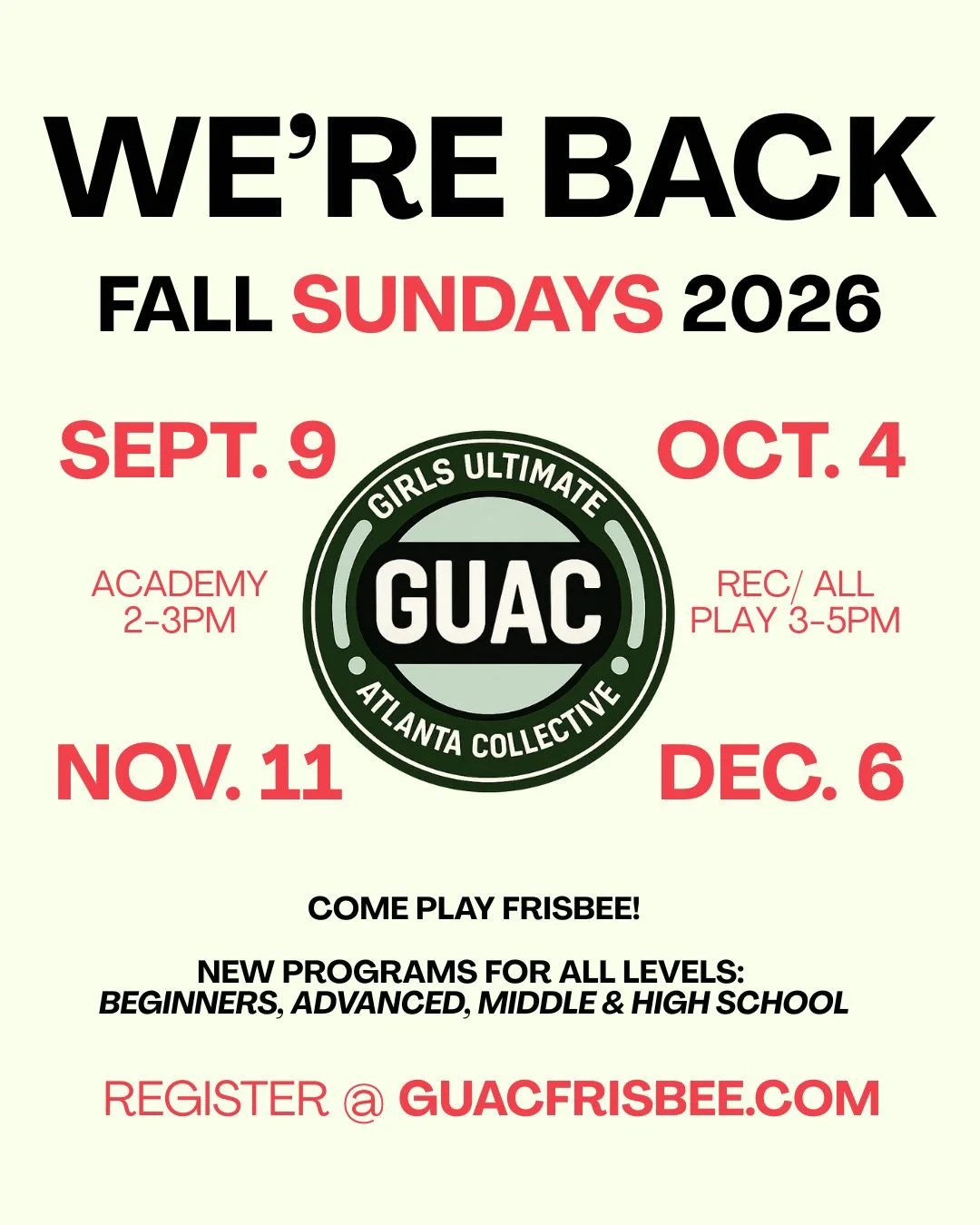 Fall '26 Events