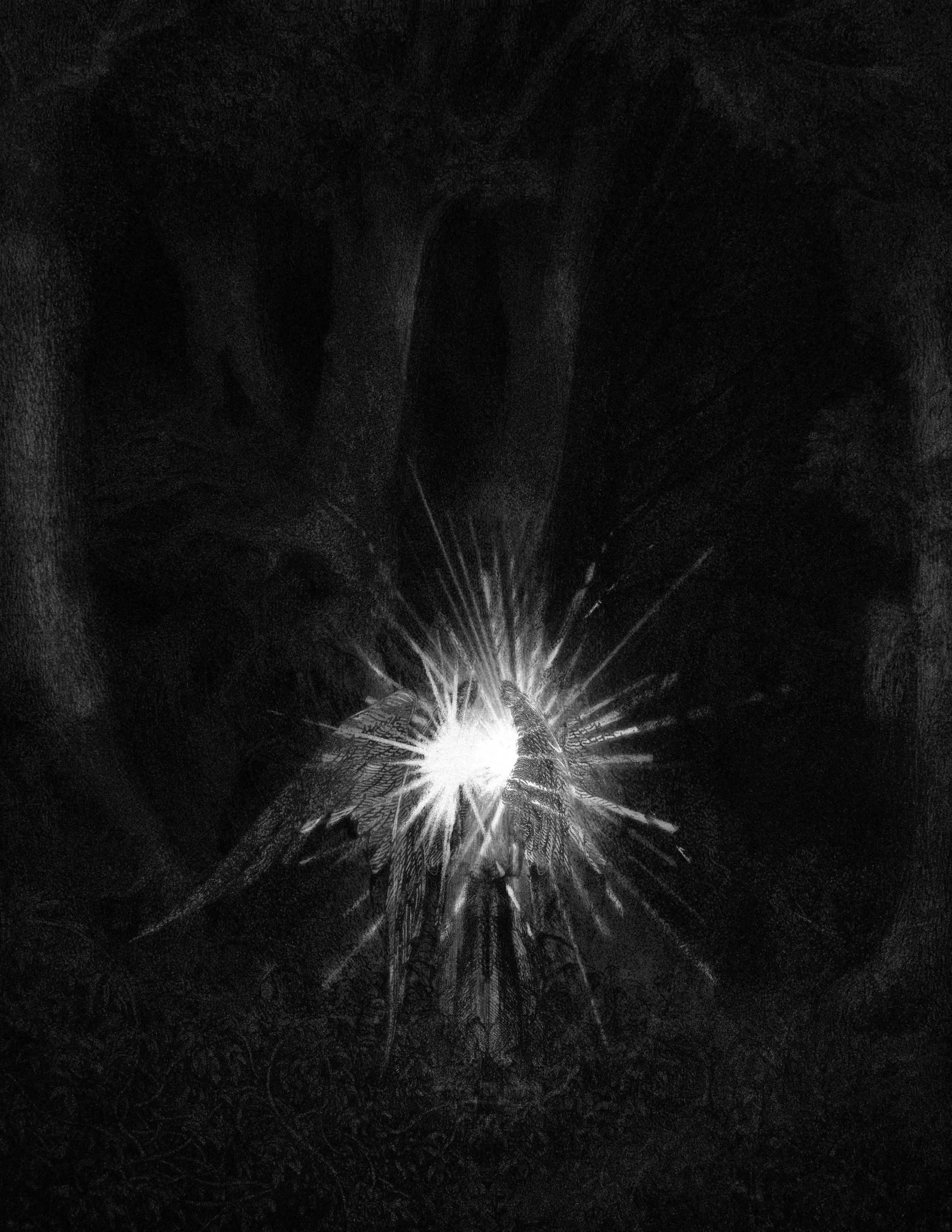 Transfiguration, 2023. Digital collage and drawing
