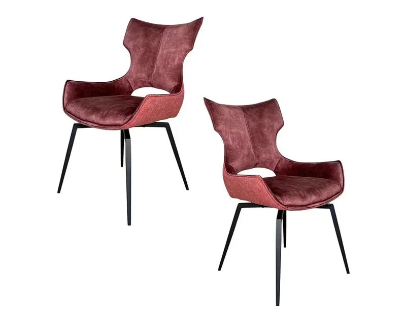 Chaise velour pivotante Camille