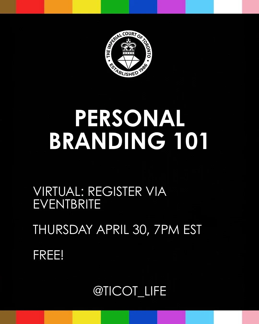 Define and live your personal brand. 

Join Fizz and Flash founder (and TICOT Membership Director) Amanda for Personal Branding 101. This virtual workshop is aimed towards working professionals and new drag performers.

This event is FREE to TICOT co