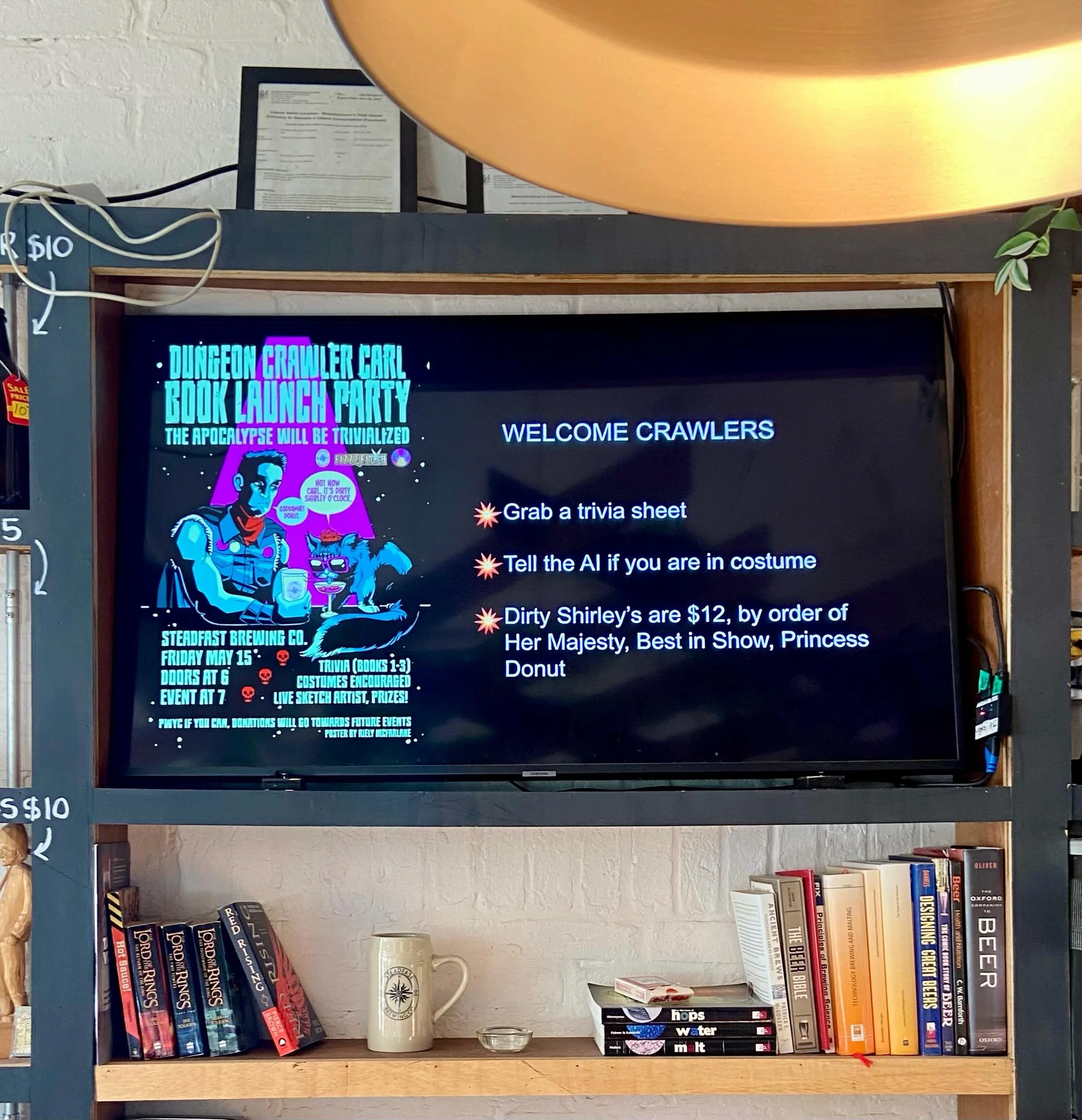 Thanks to everyone who came out for Dungeon Crawler Carl, The Apocalypse will be Trivialized!

It was fun. It was weird. There were prizes!
Congrats to team Celestial Spicy Box for winning, and taking home an AI approved for themed prize box. Also co